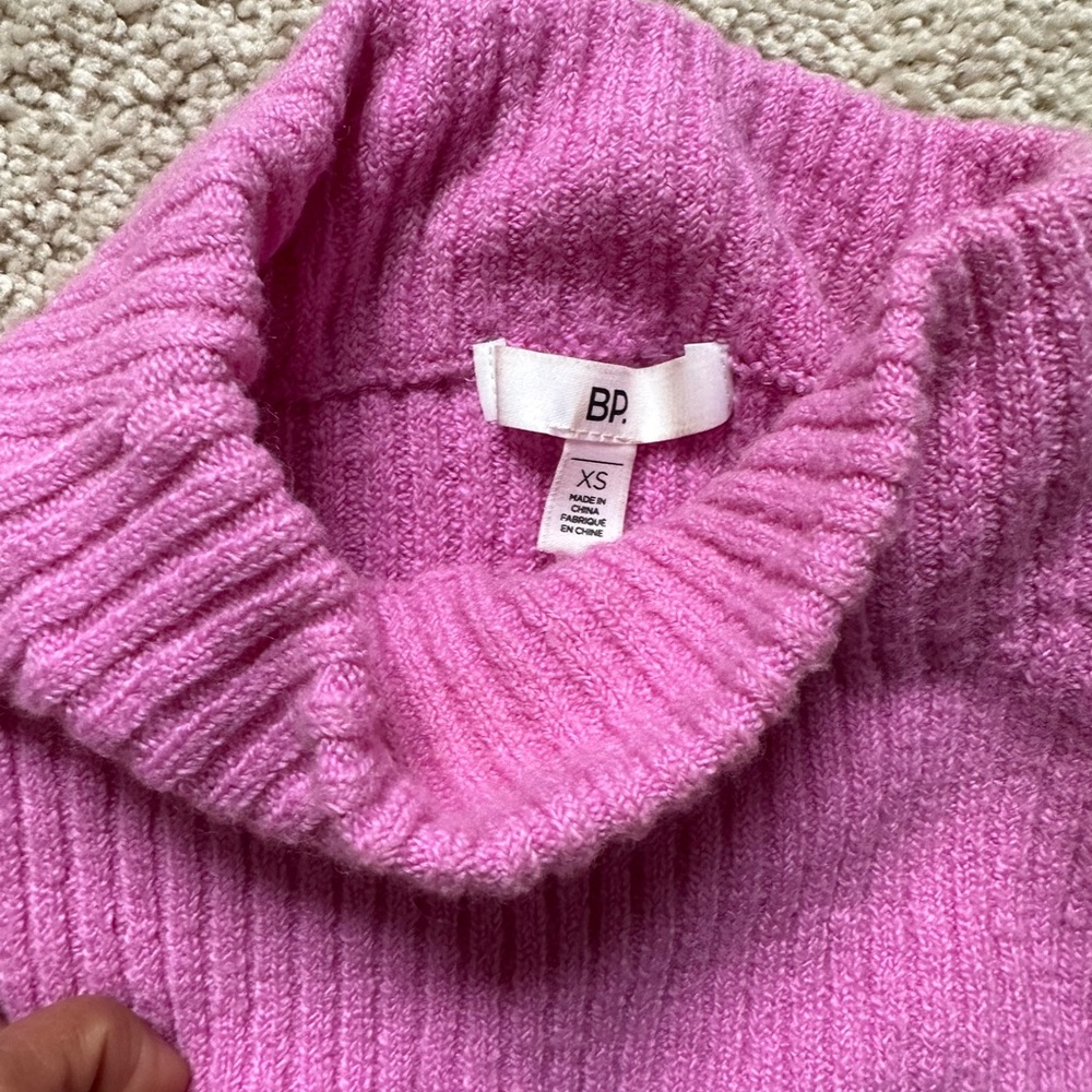Pink cozy mockneck sweater
